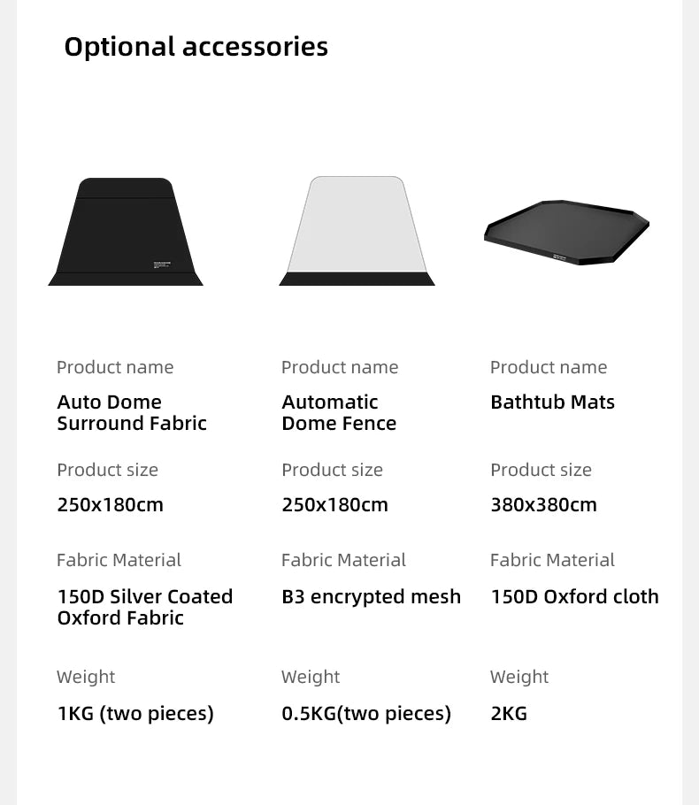 ShineTrip05 Series Oversized Quick Build Waterproof Silver Coated Canopy Sunproof Camping Auto Dome