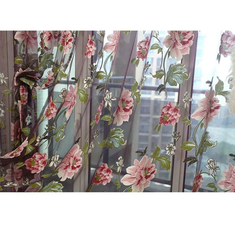 Zhejiang Tüllvorhang Blumen - 100 Prozent Polyester 1 Panel