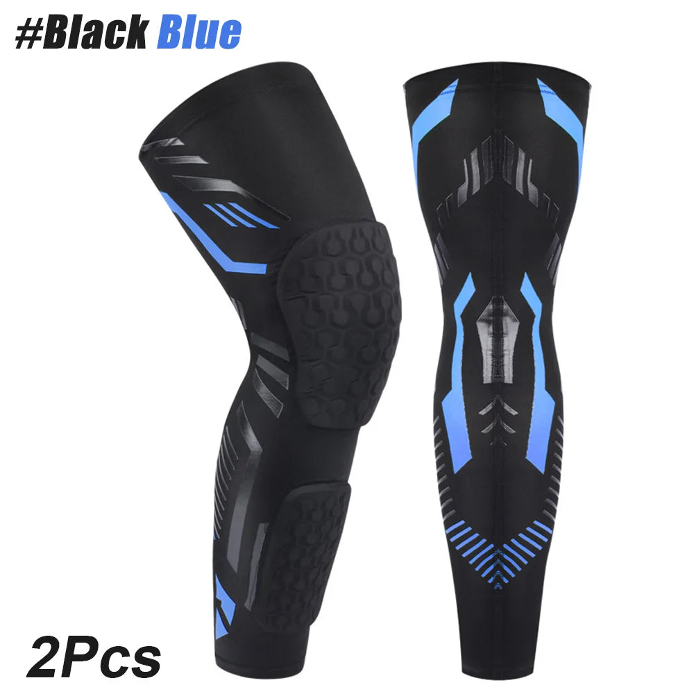 Anti-Kollision Gepolstert Knie Kompression 2025 - Lang Bein Ärmel Sports Basketball Football - Volleyball Knie Pads Schienbein Support