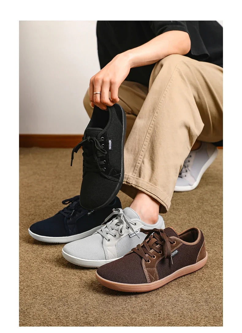 Sneakers For Men New Wide Barefoot Sneaker 2025 Fashion Flats Soft Zero Drop Sole Wider Toe LightWeight Fashion Shoes Plus Size