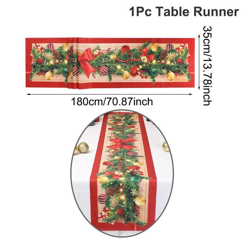 SantaHome Tischläufer Weihnachtszauber - Maße 30x180 cm, Baumwolle