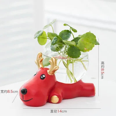 Creative Hydroponic Plant Vase Glass Transparent Container Dish Water Planting Flower Pot Living Room Decoration Decoration