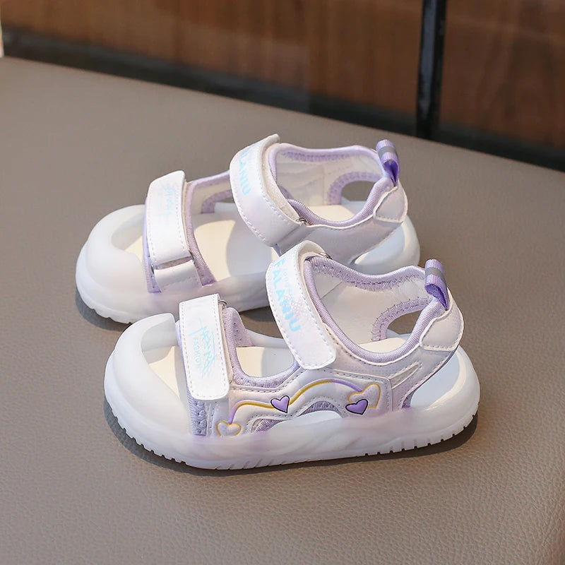 Baby-Sandalen 2025: Jelly-Sohle Zehenschutz Strand Sicherheit - Beach Safety Kollektion 6 Monate-3 Jahre