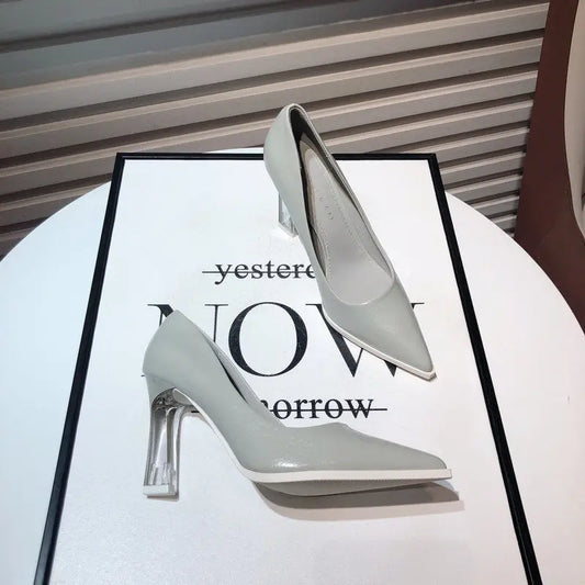 Comemore 2022 New Trend Women Summer Shoes Elegant elegant High Heels French Pointed Stiletto Office Girls' Shoes Zapatos De Mujer