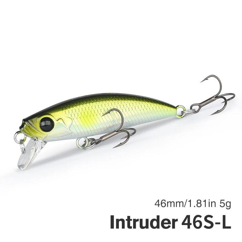 TSURINOYA 46S Sinking Minnow Fishing Lure Intruder 46mm 5g Artificial Trout Ajing Stream Lake Jerkbait Rockfishing Hard Baits
