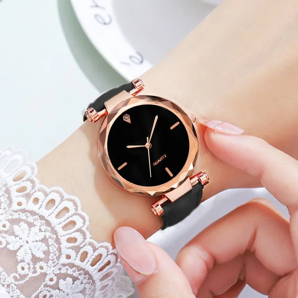 Uhren-Armband-Set 2025: 2PCS Luxury-Rhinestone - Fashion Bracelet Collection