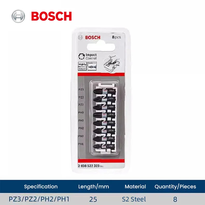 Bosch Screwdriver Bits Kit Impact Control Screwdriver Bits Sets Power Tool Kit Alloy Steel for Electric Drill Accessories