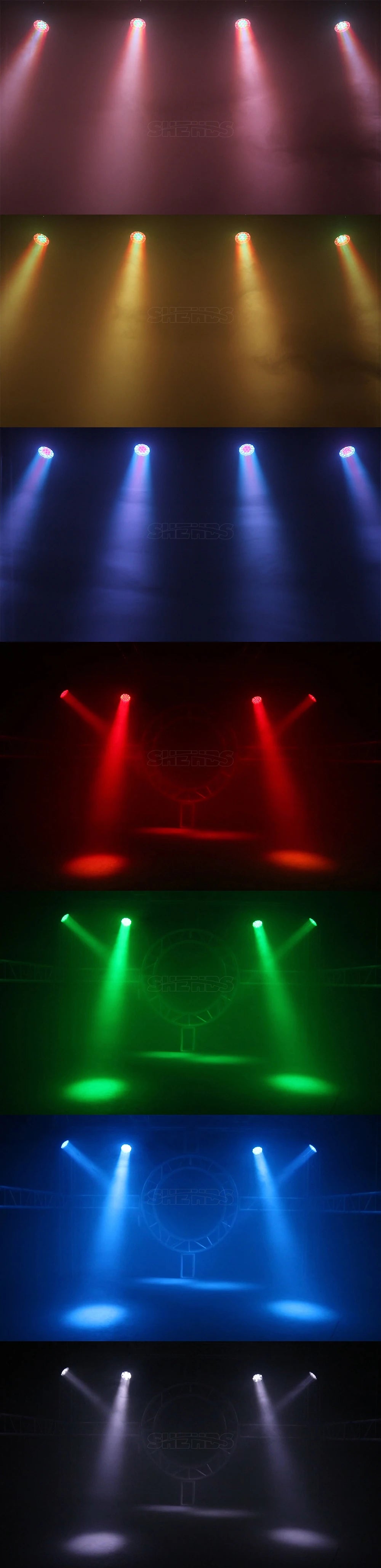 SHEHDS LED Zoom 19x15W RGBW Moving Head Light Beam Wash Effect Flight Case for DJ Disco Christmas Concerts Weddings Parties