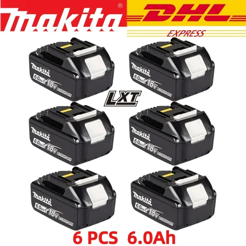 Makita battery 100% Original Rechargeable Tool Battery 6.0Ah 18V BL1830 BL1850 BL1840 BL1860 Replaceable LED Lithium-ion