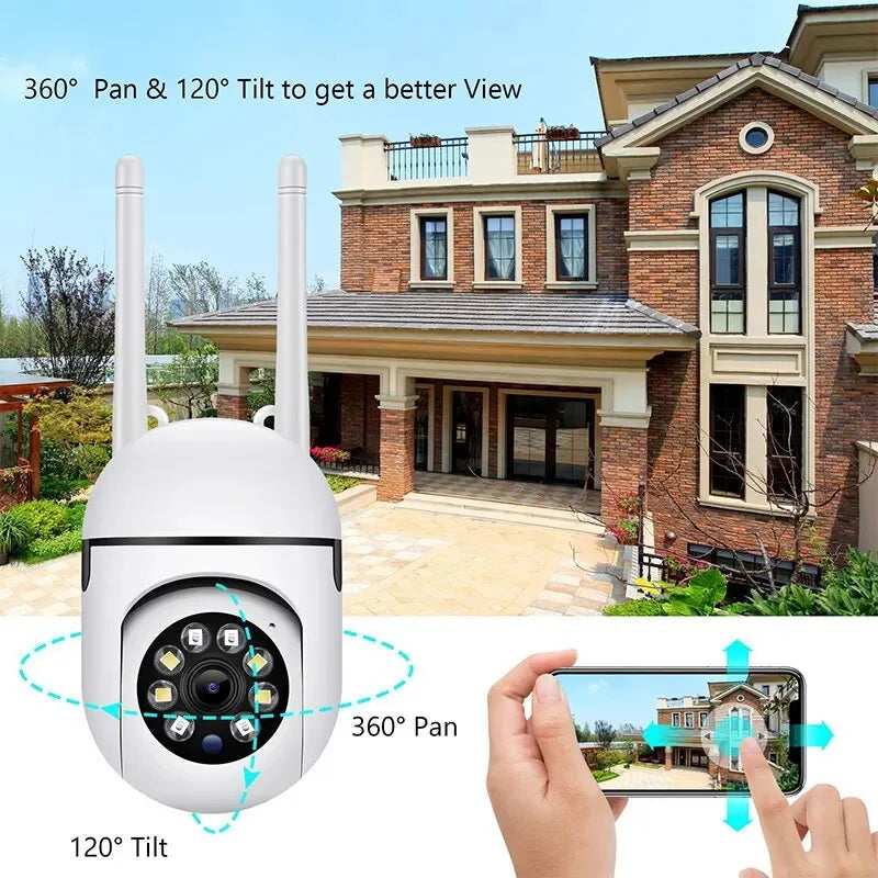 Überwachungskamera 2025: 3MP WiFi Camera Home PTZ IP - Color Night Audio Wireless Surveillance Auto Tracking Collection
