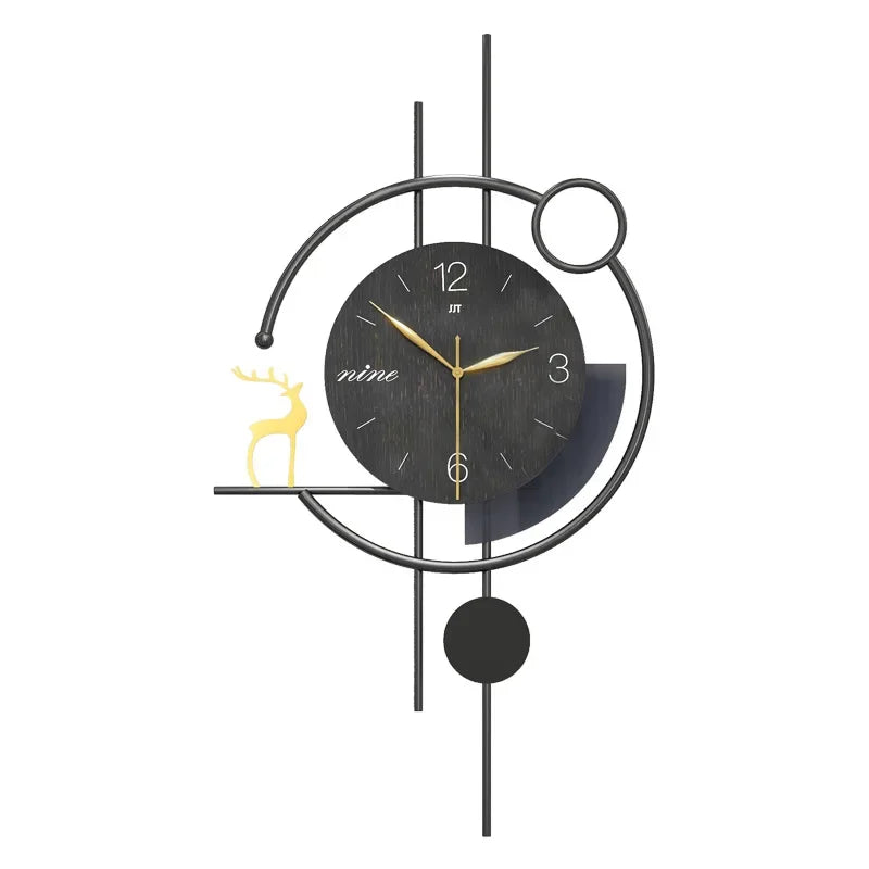 Artistic Living Room Wall Clock Modern Light Luxury High-end Home Restaurant Decoration Creative Silent Wall Clock