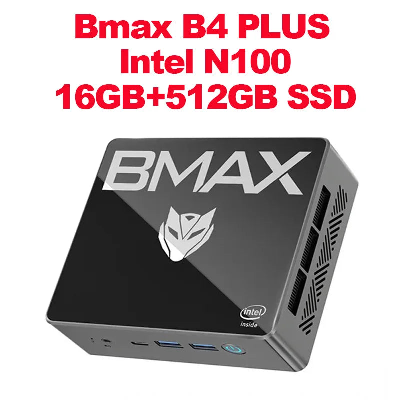 BMAX B4 Plus Windows 11 - 512 GB SSD, 16 GB RAM, Intel N100