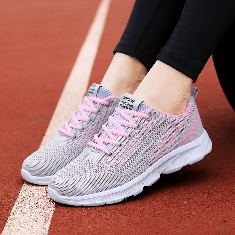 Fashion Womens Running Sneakers High Quality Comfortable Lightweight Casual Shoe Non Slip Breathable Mesh Sports Shoes for Woman