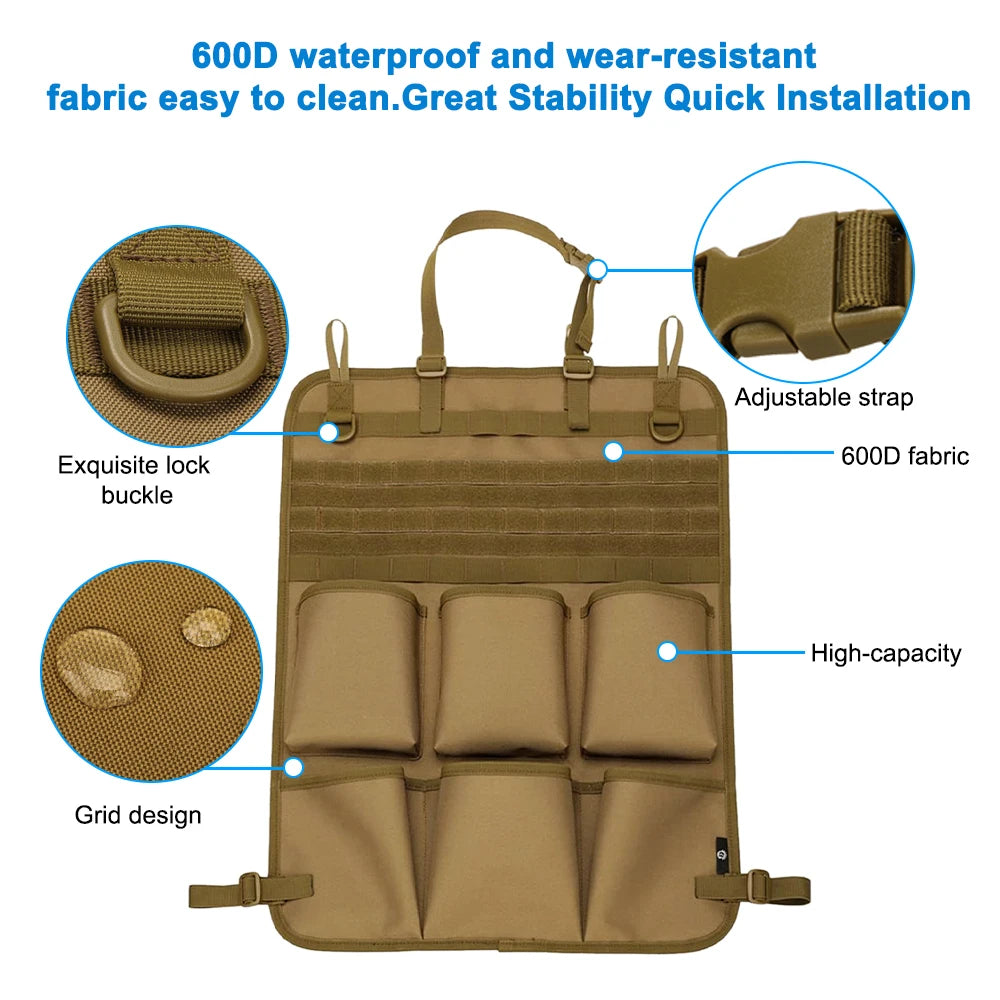 High-Capacity Car Back Seat Storage Bag Organizer Universal Multifunction Tidying Pocket Storage Pocket Hanging Car Accessories