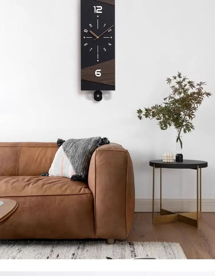 Modern clock decoration can swing wall clock living room home creative clock light luxury decorative wall