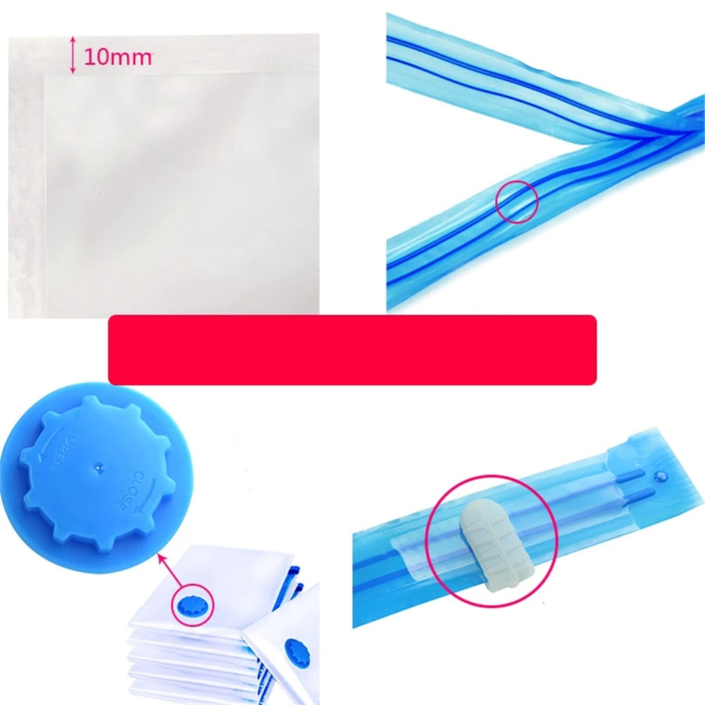 Transparent Vacuum Bag Folding Compressed Space Saving Clothes Storage Vacuum Storage Bag Household 1 Pcs