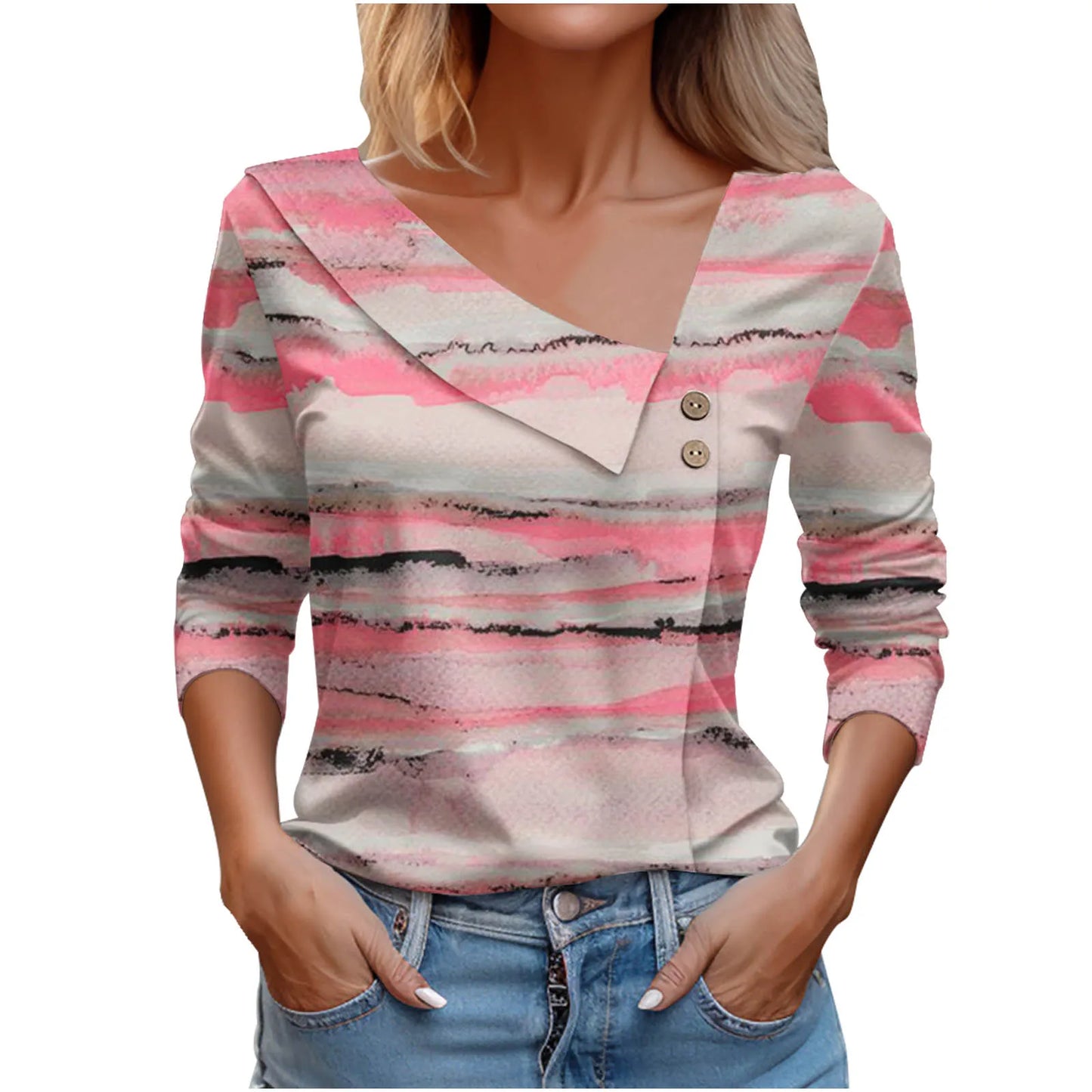 T Shirt For Women Fashion Long Sleeve Top White Floral Print Shirts And Blouses 3D Print Clothes For Women 2025 y2k