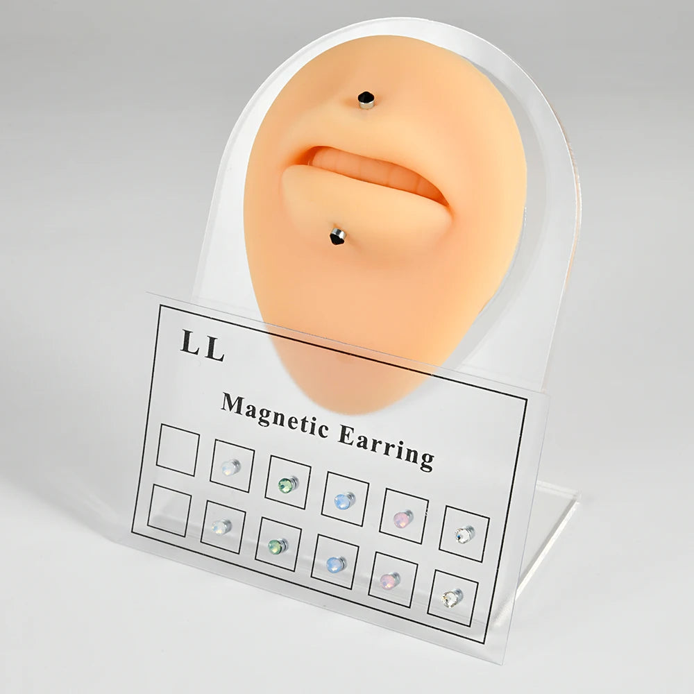 Set de 12 piercing-uri magnetice false Luna - fără piercing