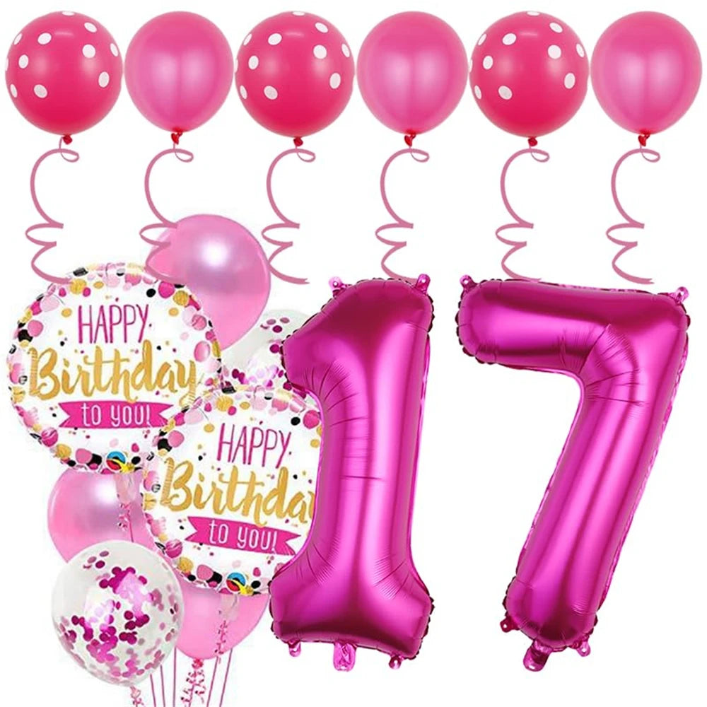 Choice Q001-HPK Zahlenballon - 32 Zoll Rosa Folie Party