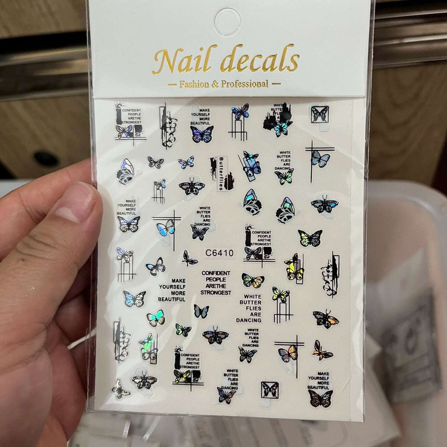 Fluturi Holo Y2K MAFANAILS - 12 Autoadezive