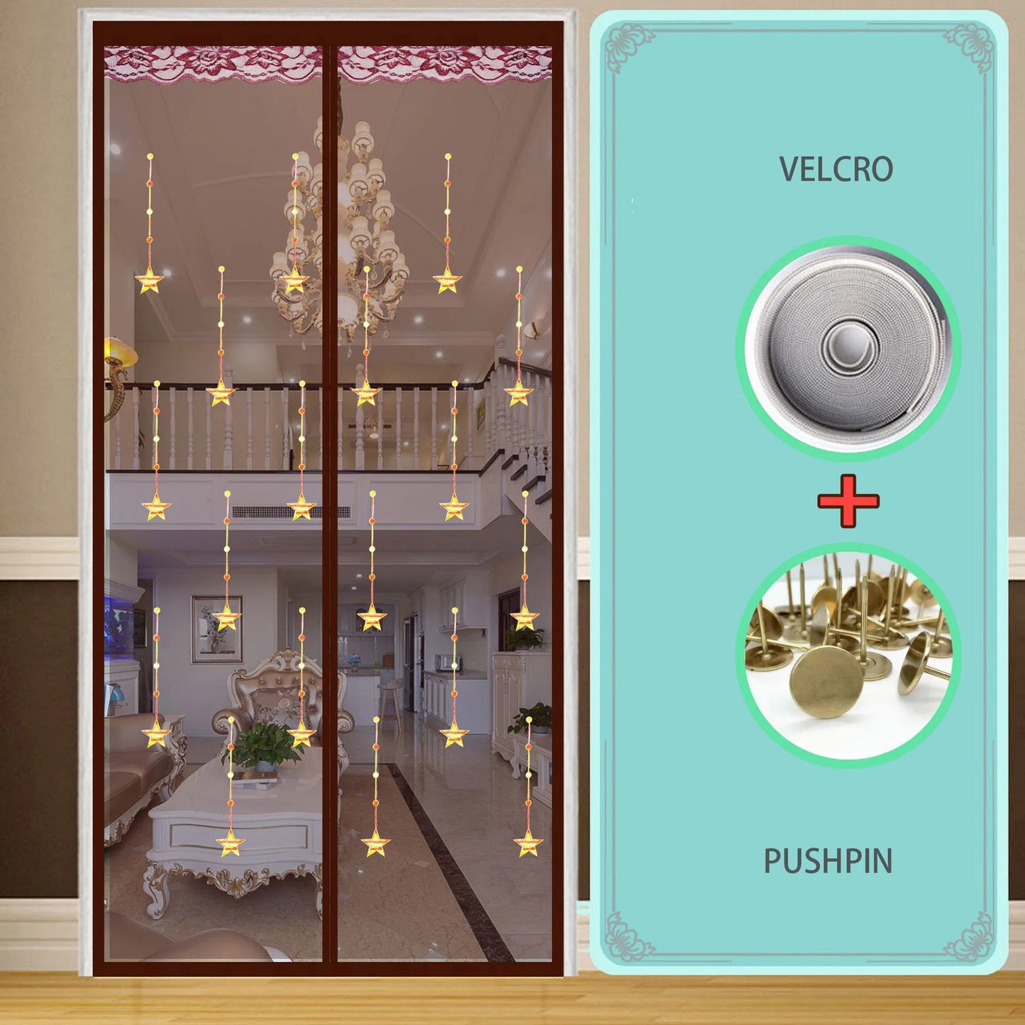 Door Curtain Summer Anti-mosquito Household Magnetic Screen Door Screen Magnet Pair Suction Partition Curtain Free Punch