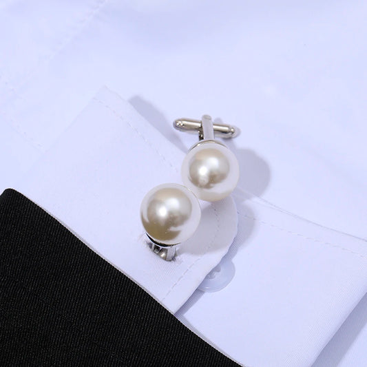 Butoni cu perle Meirenpeizi B1440 - Rotunzi metalici