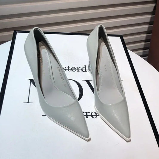 Comemore 2022 New Trend Women Summer Shoes Elegant elegant High Heels French Pointed Stiletto Office Girls' Shoes Zapatos De Mujer - Golden Bridge Store