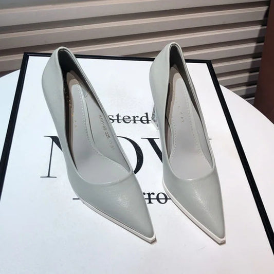 Comemore 2022 New Trend Women Summer Shoes Elegant elegant High Heels French Pointed Stiletto Office Girls' Shoes Zapatos De Mujer - Golden Bridge Store