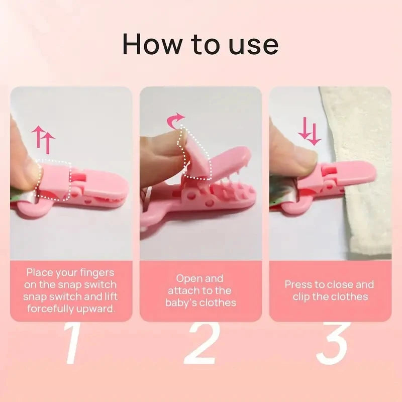 Schnuller-Halter 2025: 1/4pcs Cute Durable Pacifier Holder Clips Boys Girls - Perfect Gift Holidays Collection