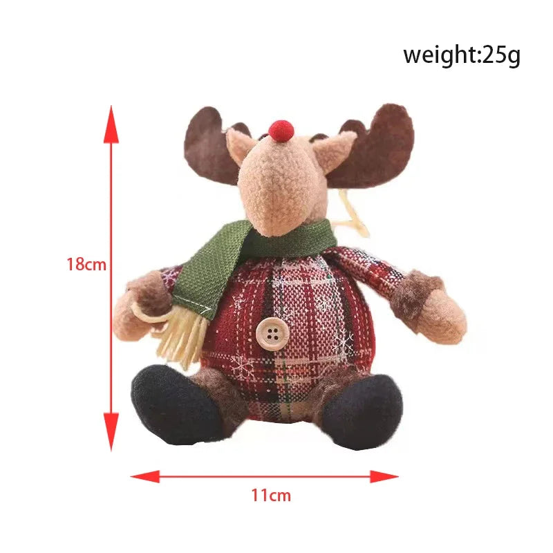 G6D1N9 Weihnachtsmann Puppe - Größe 25 cm, Material Stoff