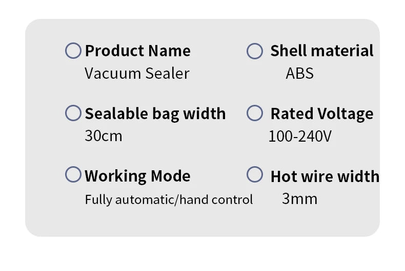 VacMaster Vakuum Siegelgerät Hitze - 110V 220V 10 Beutel