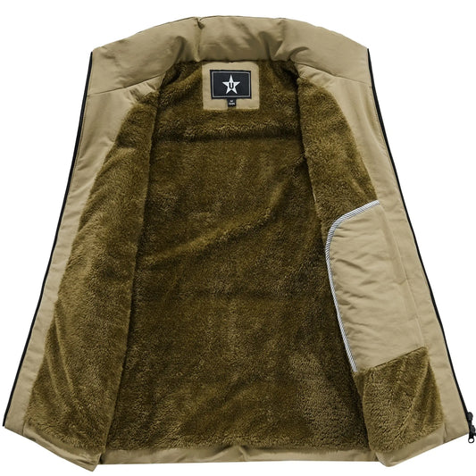 Mode 6XL Warme Fleece-Weste - Ärmellos, Polyester, Winter