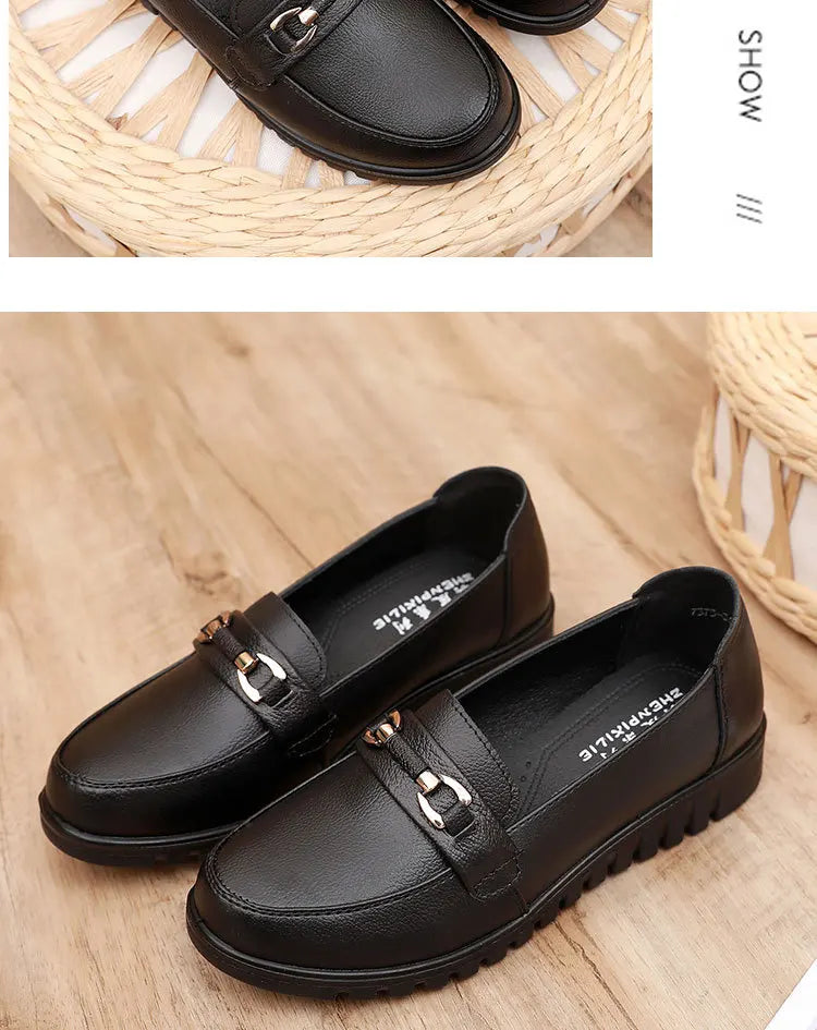 Women Shoes Flats Leather Sneakers Women  Comfortable Female Casual Walking Footwear Fashion Large Size Loafers Shoes Women