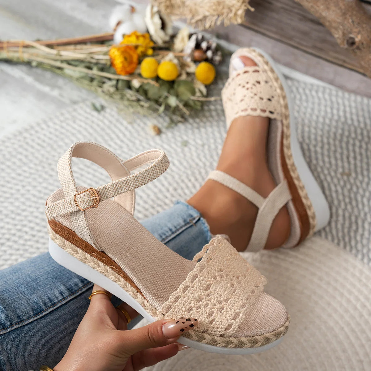 Women Sandals Summer Casual Luxury Flat Sandals Platform Shoes for Women 2025 New Designer Fashion Sandals Sandalias De Mujer