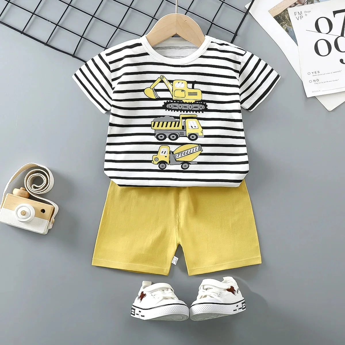 MINISOCN Baby Sommer Kurzarmset - Baumwolle 0-3M Jungen
