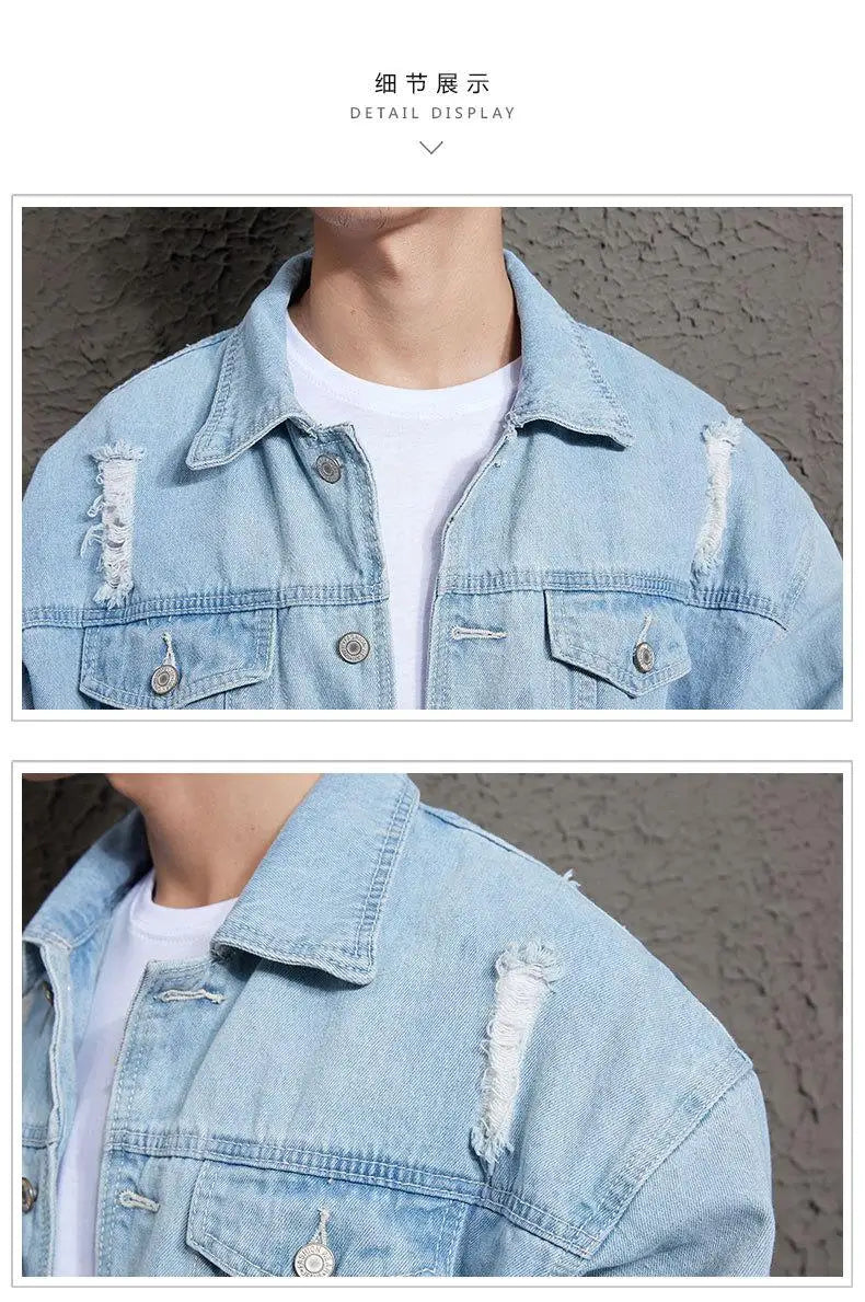 CN Guangdong Denim Mantel - Leicht Größe M Knopfverschluss