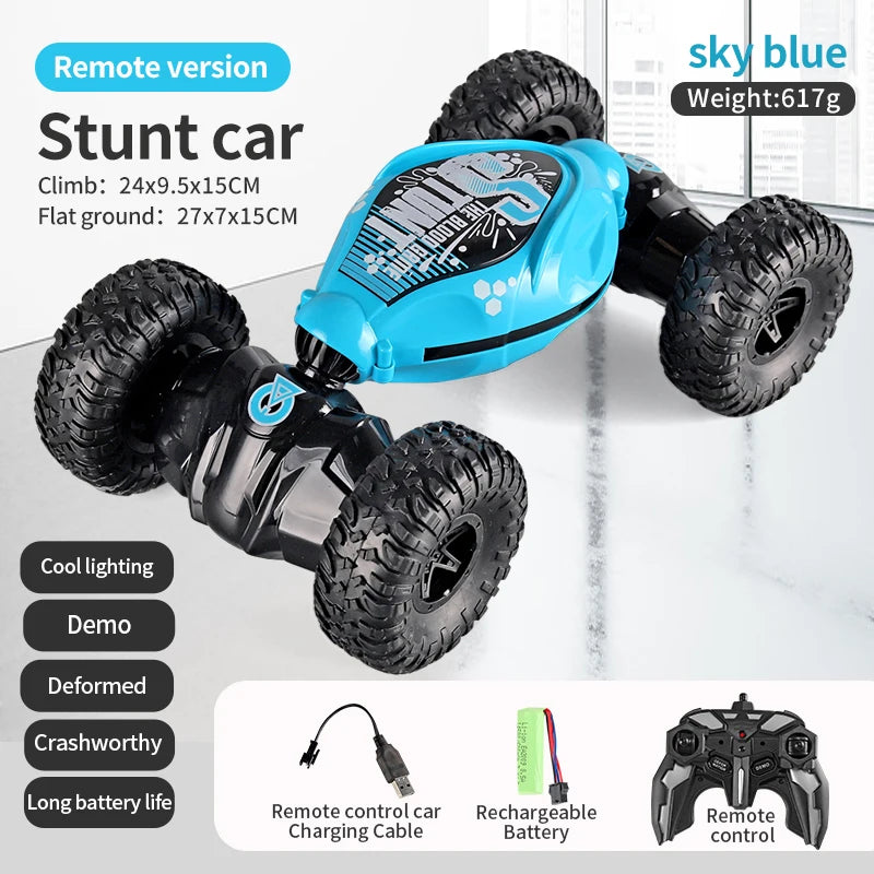 Mașină RC 4x4 cu telecomandă, cărucior cu gesturi detectabile, 1/12, RC Drift Car cu lumină LED, deformare, jucării inedite pentru copii