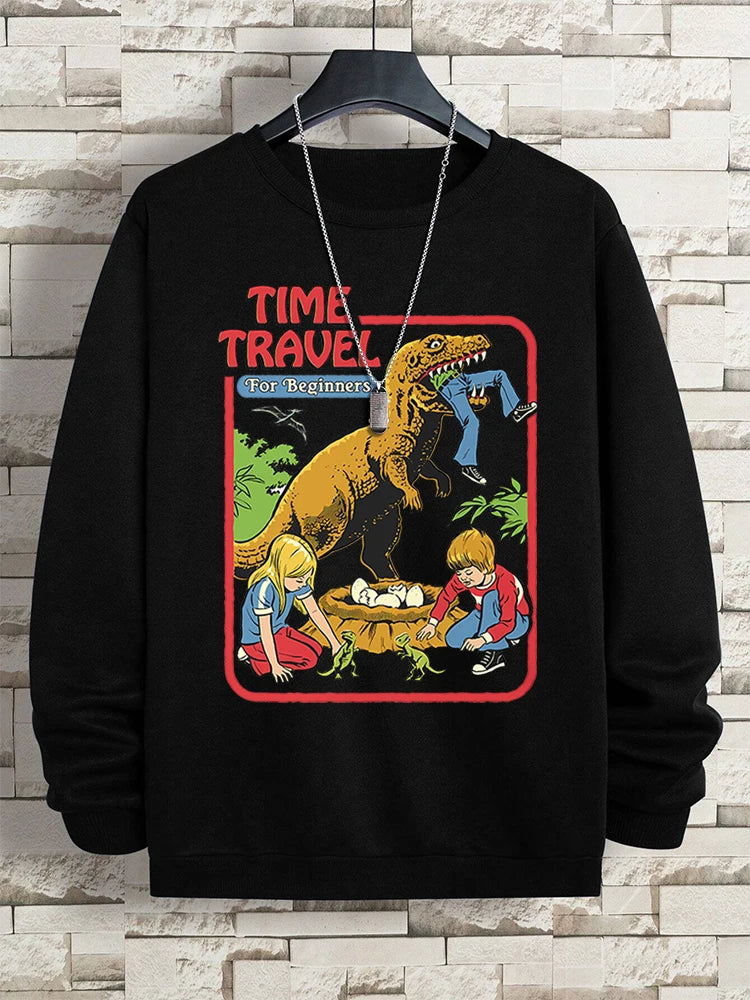 Teekossc Sweatshirt Harajuku Druck-M L, Polyester, O-Kragen