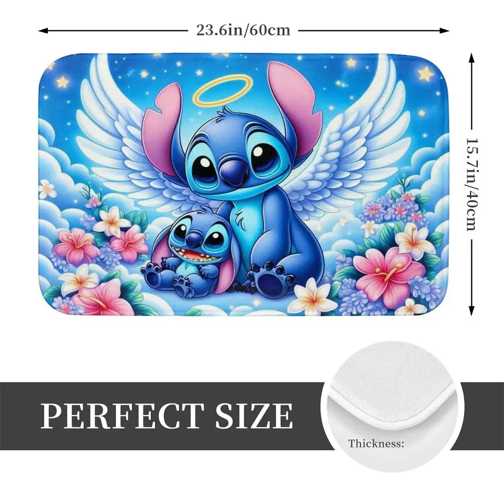 Custom Cartoon Stitch Floor Door Kitchen Bathroom Mat Anti-Slip Outdoor Doormat Bedroom Balcony Entrance Rug Carpet Footpad