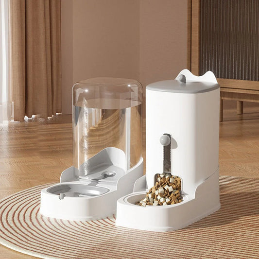New Large Capacity Pet Cat Automatic Food Water Dispenser Fountain Bottle Bowl Dog Cat Drinker Feeder Dog Drinking Pet Supplies