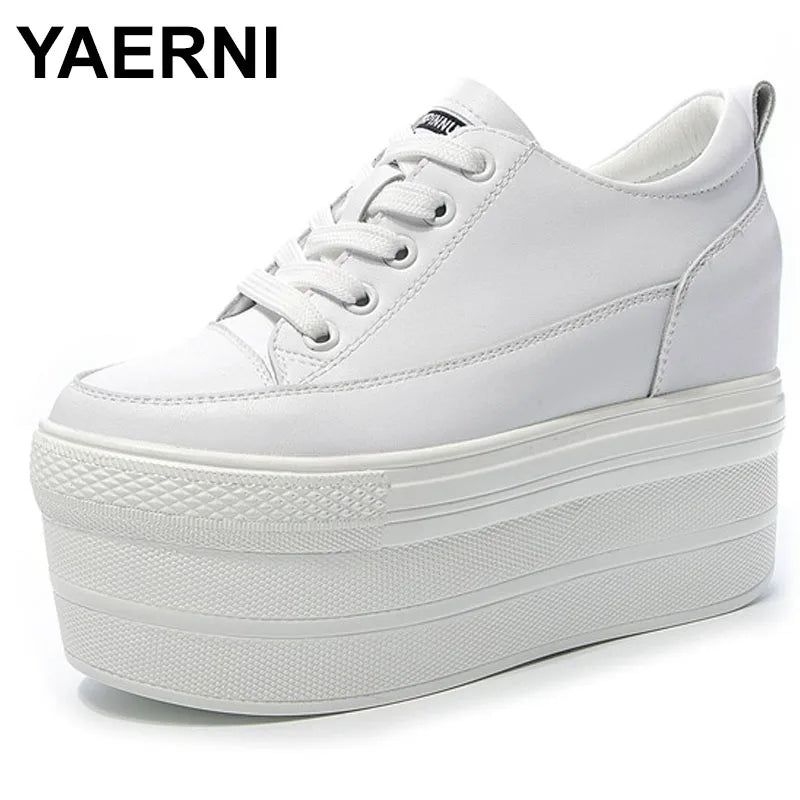 White Luxury Designer Sneakers On Platform Sports Shoes For Women  New Fashion Thick Bottom Wedding Shoes High Heel