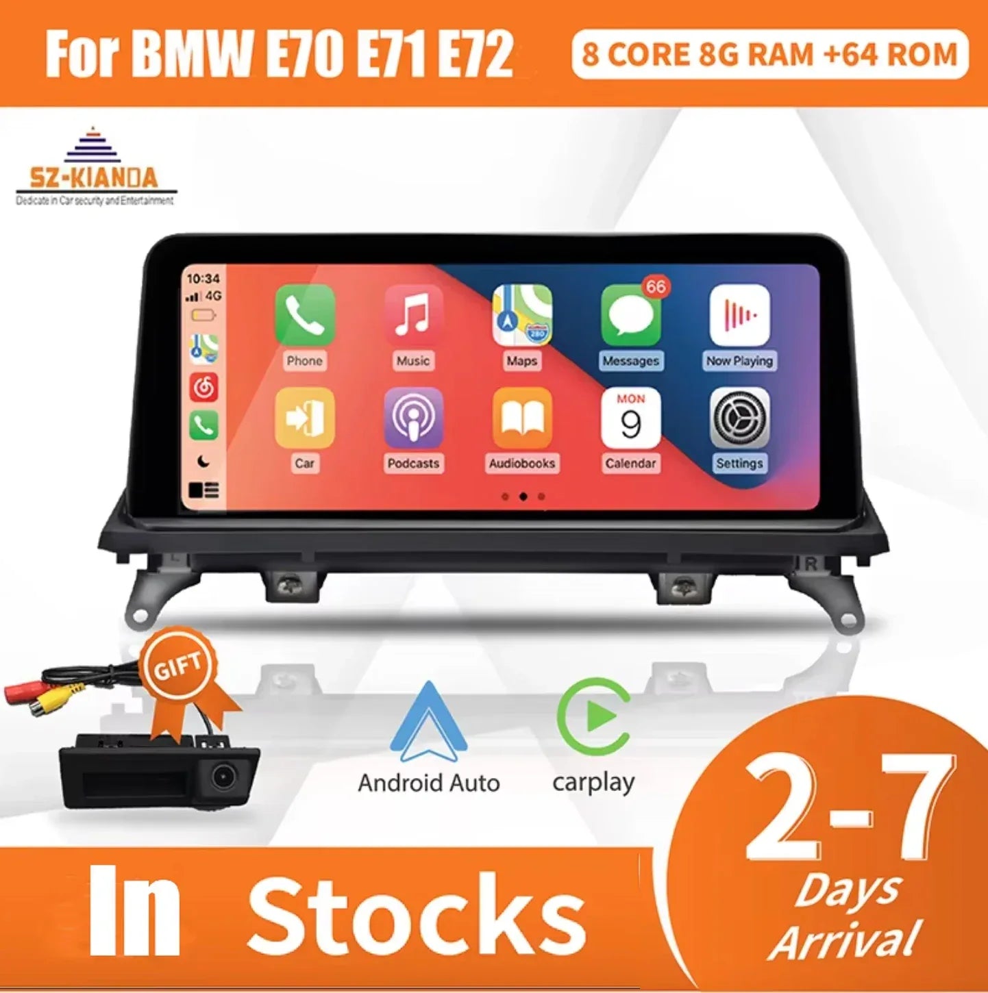 BMW CarPlay System 2025 - Wireless Android 14 Multimedia für X5 E70 X6 E71 - Golden Bridge Store