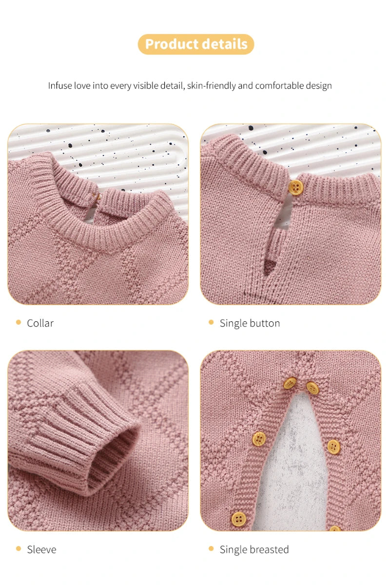 DGUKYMCN Y-48233 Strickstrampler Unisex - Acryl Größe 1-18Mon