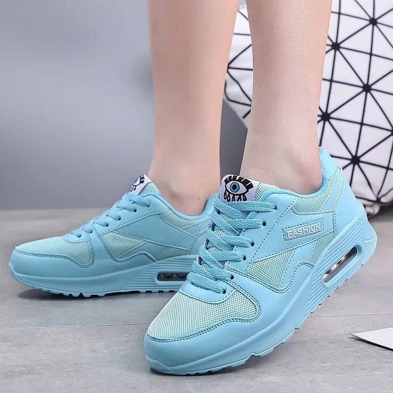 Fashion Air Wedge Platform Sneakers Women Korean Lace-up Casual Sports Shoes for Women's Size 34-44 Non Slip Travel Flats