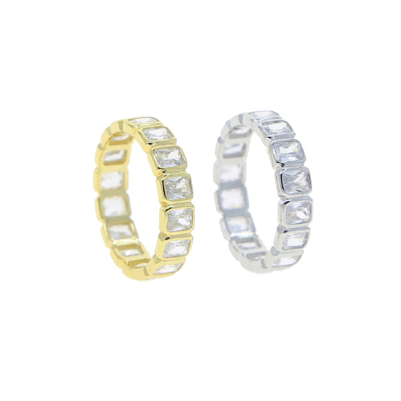 GIRLMIDNIGHT Geometrischer Ring 925 Silber - Zirkonia 57