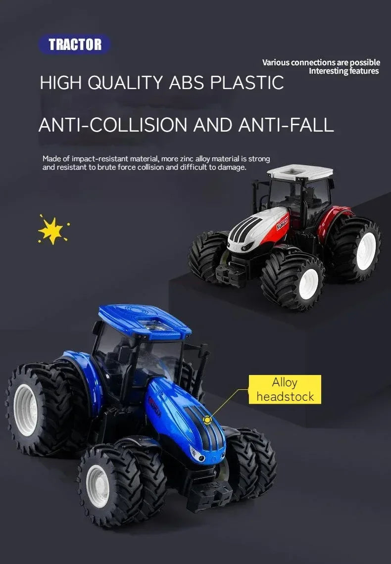 RC Auto 1:24 Legierung Ferngesteuert Traktor Spielzeug Mit Scheinwerfer Simulation Elektrisch Farm Truck Spielzeug Set Kind Outdoor Spielzeug Geschenke