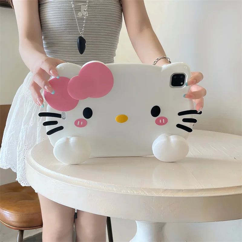 Husă din silicon MINISOM Hello Kitty - rezistentă la șocuri pentru iPad 10.9/11
