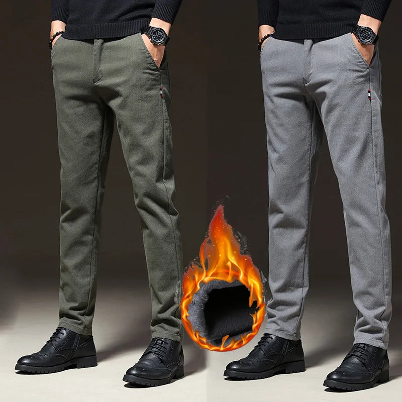 Pantaloni CN Warmfleece - Talie elastică din bumbac, model standard