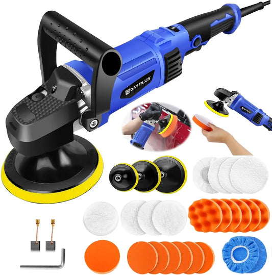 1400W Dual Action Poliermaschine Kit - 150-180mm Elektrische Auto Buffer Polisher Versiegelung Wachsmaschine 6 Geschwindigkeiten