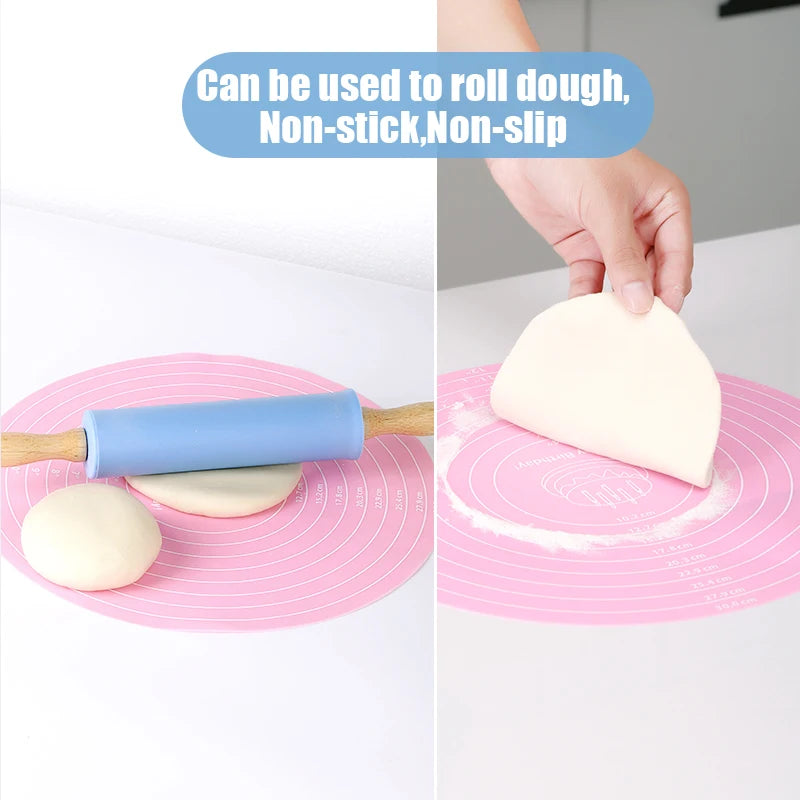 FAIS DU Cake Turntable Pat Silicone Baking Mat For Cake with Size Non-stick High Temperature Resistant Bake Tool Kitchen Gadget
